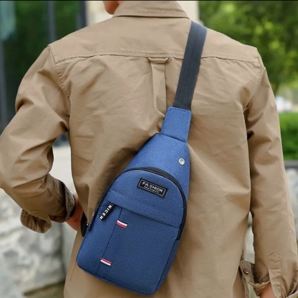 Men's Chest Bag Crossbody Travel Bag, adjustable belt